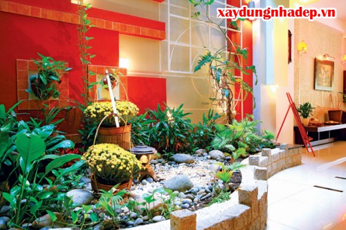 vận dụng ngũ h&agrave;nh v&agrave;o thiết kế giếng trời